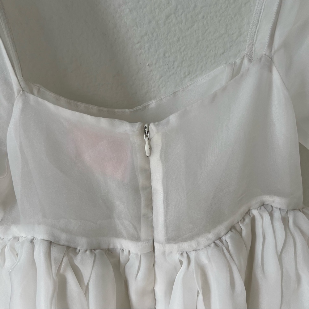 Selkie The Ivory French Puff Dress in White - Picture 8 of 10